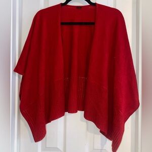 Chic Red Women's Poncho